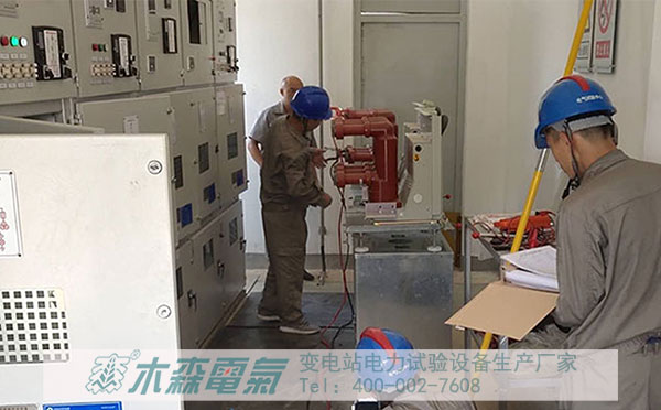 木森电气正在鄂州花湖污水厂配电室预防性试验
